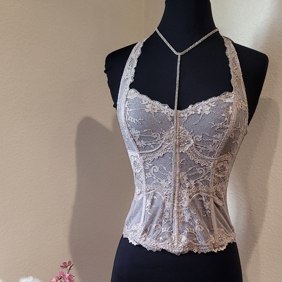 🍒NWT🍒 VS SEXY HALTER LACE CORSET - Picture 1 of 10
